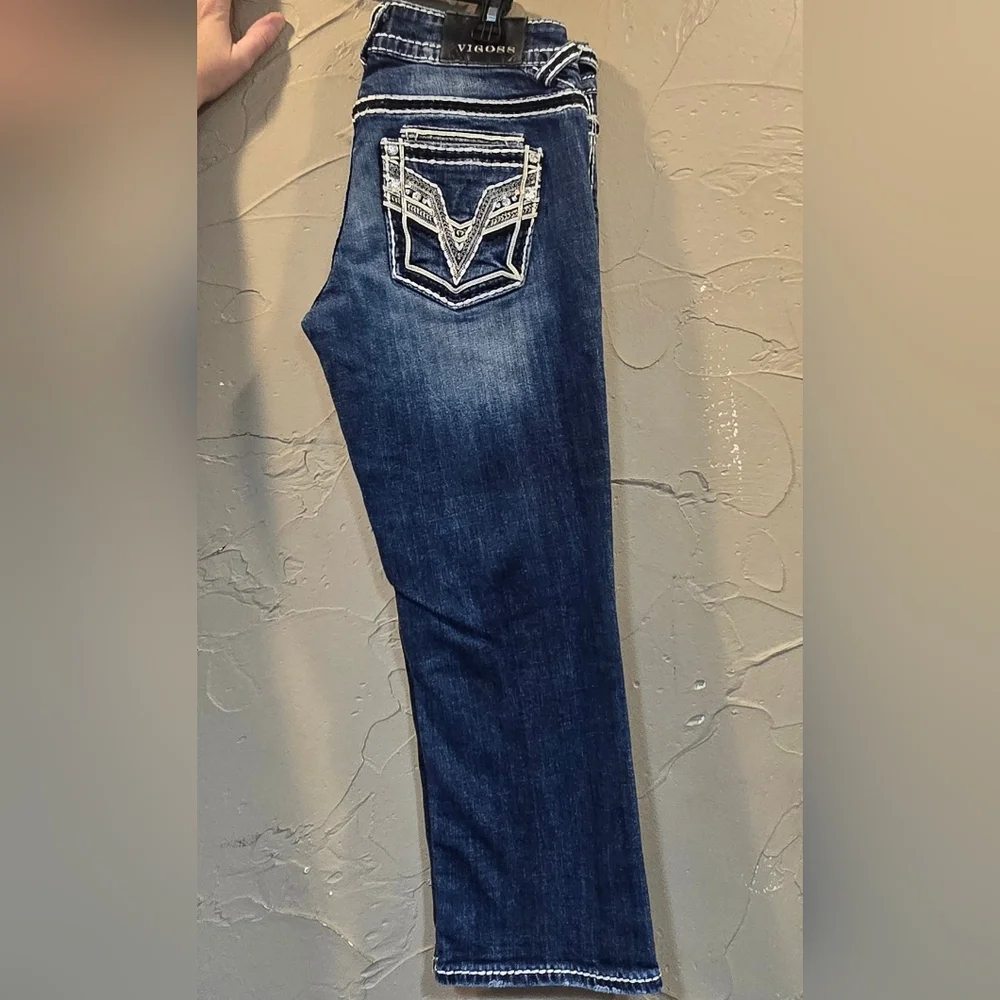 💥Vigoss Women's Dark Blue Cropped Jeans - Picture 5 of 7